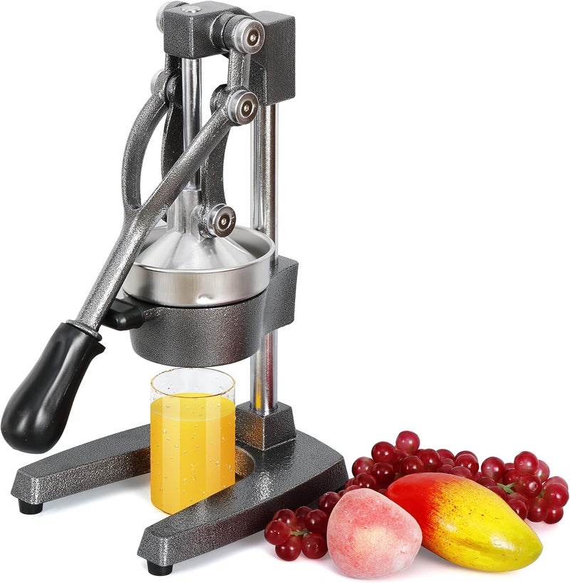 ZENY Commercial Grade Hand Press Manual Juicer - Home Restaurant Fruit Juice Squeezer - Citrus Squeezer for Lemons Limes Pomegranate Oranges, Grey - Image 1