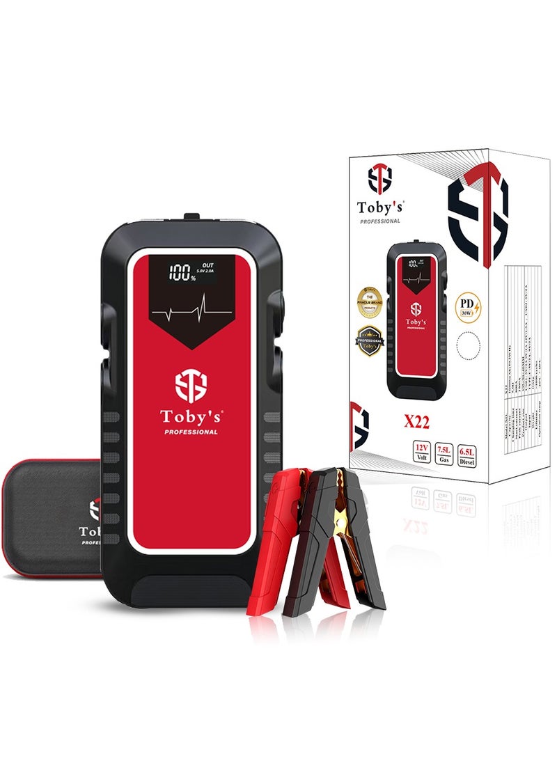 Toby's Toby's X22 16000mAh Power Bank with PD 30W Fast Charging for Roadside Emergencies | Modified for Cars & Motorbikes  - Image 1