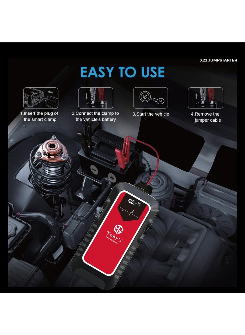 Toby's Toby's X22 16000mAh Power Bank with PD 30W Fast Charging for Roadside Emergencies | Modified for Cars & Motorbikes  - Image 5