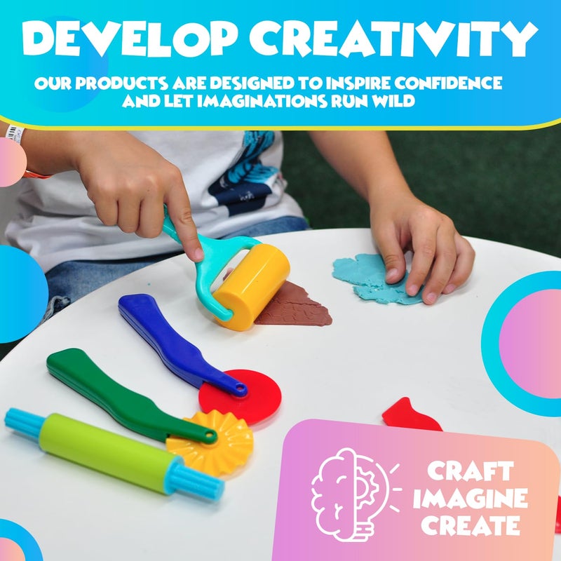 DIMROM Clay and Play Dough Tools Six Piece Set - Ages 3 & Up DIMROM (6pcs) - Image 4