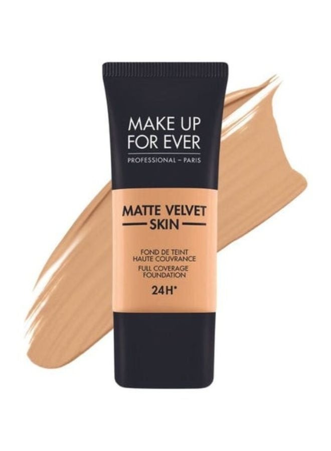 Make Up For Ever Matte Velvet Skin Full Coverage Foundation – 30 ml, Shade Y315 Sand (Long-Wear, Matte Finish, Full-Coverage Liquid Foundation) - Image 1