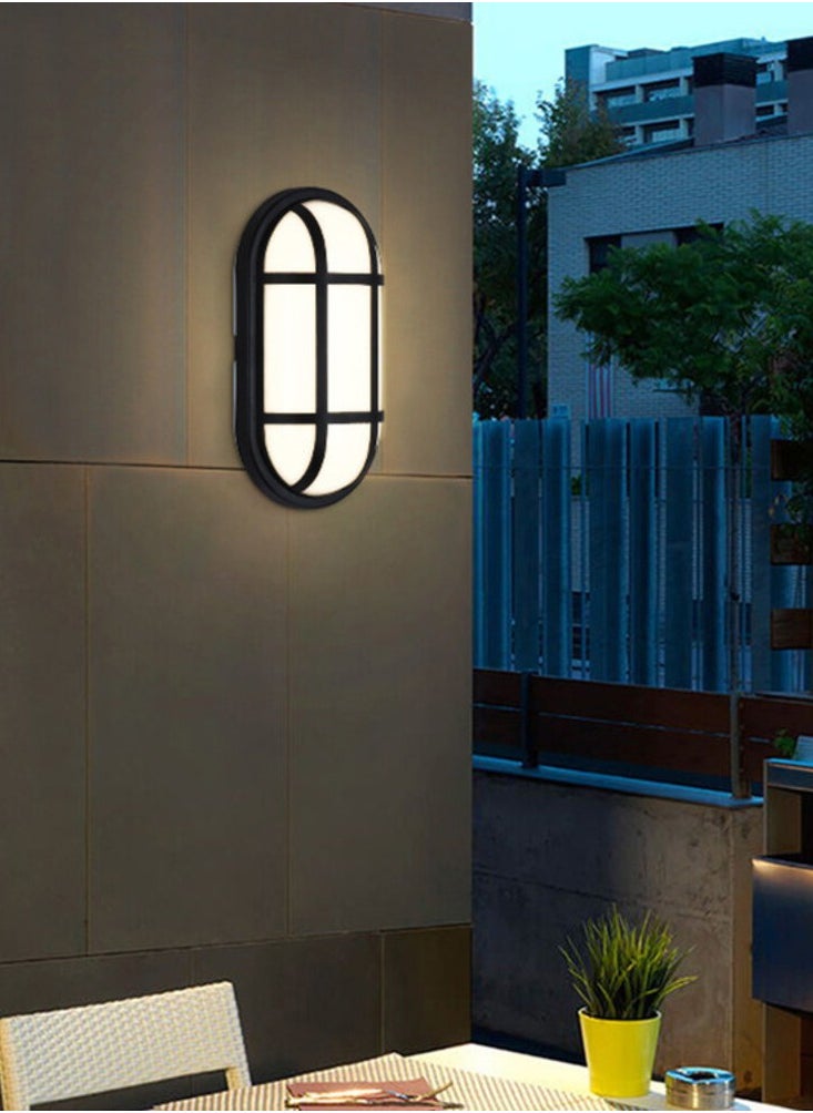 Happy Light Oval Wall Lamp for Gardens and Outdoor Buildings Waterproof  - Image 1