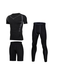 KUYING Children's High Elasticity Tight Fitting Clothing Sports Fitness Set Quick Drying Training Suit  - Image 1