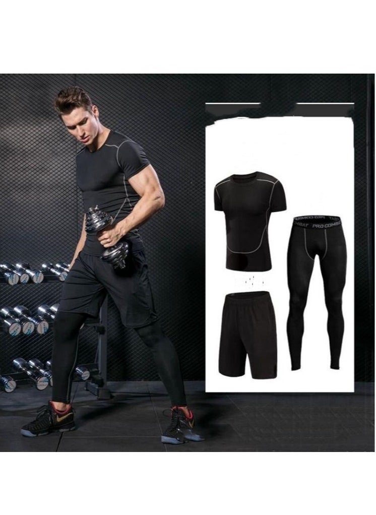 KUYING Children's High Elasticity Tight Fitting Clothing Sports Fitness Set Quick Drying Training Suit  - Image 2