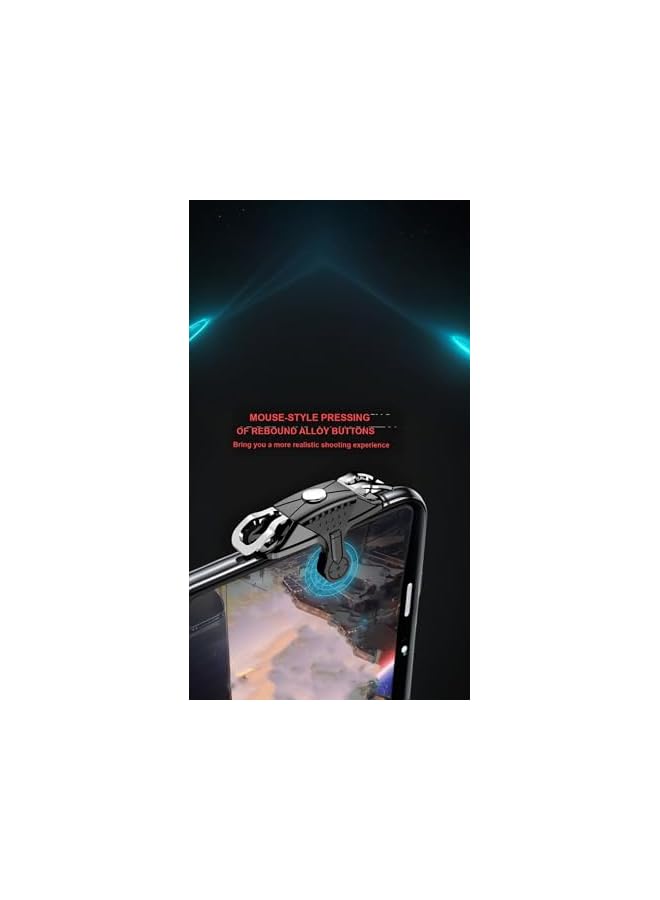 Green Tiger X10 Controller & Finger Sleeve Set Compatible for iPhone Android PUBG - Enhance Your Gaming Experience with Sensitive Trigger & Fast Shoot - 4 Pieces Gaming Cover Included - Image 4