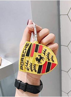NIBEMINENT Porshe Silicone Apple AirPods Case Yellow/Red  - Image 3