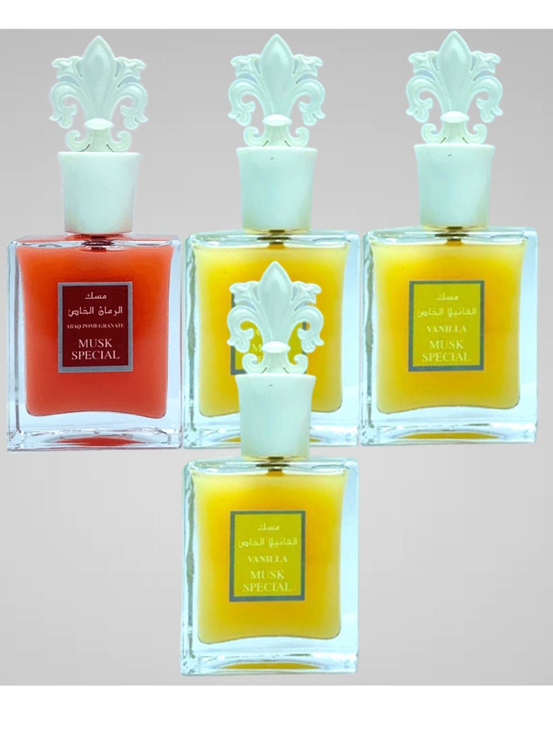بيليزا عطور مجموعة الصبايا قطعه مسك الرمان الخاص و 3 قطع مسك الفانيلا الخاص - Image 1