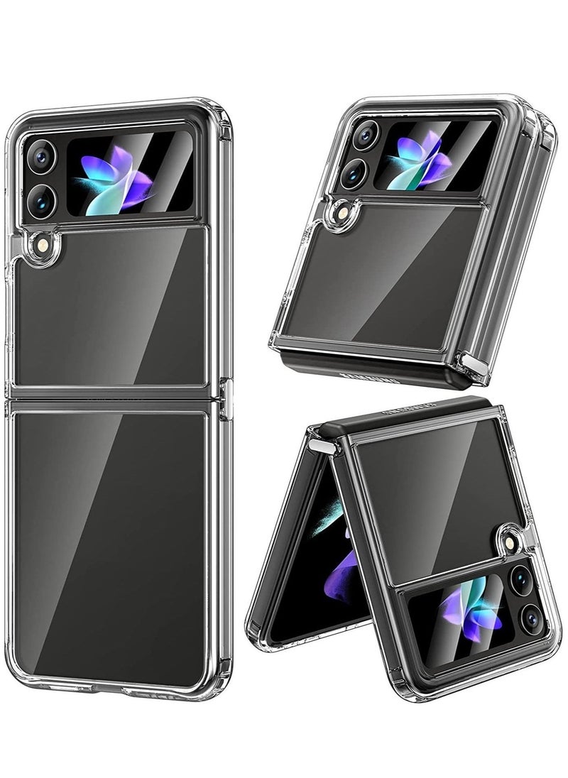 Case for Samsung Galaxy Z Flip 4 Case Cover Clear Back Slim Thin Premium TPU Crystal Shockproof Protective Anti Yellow for Samsung Galaxy Z Flip - Image 1