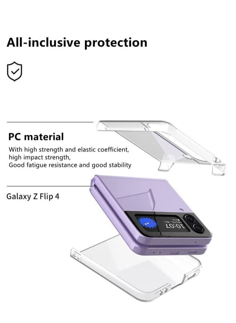 Case for Samsung Galaxy Z Flip 4 Case Cover Clear Back Slim Thin Premium TPU Crystal Shockproof Protective Anti Yellow for Samsung Galaxy Z Flip - Image 3