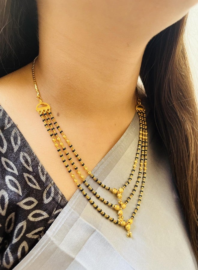 JHB Gold Plated Necklace MATARMALA Hand Made Layer Chain Stylish Jewellery for Women's and Girls - Image 4
