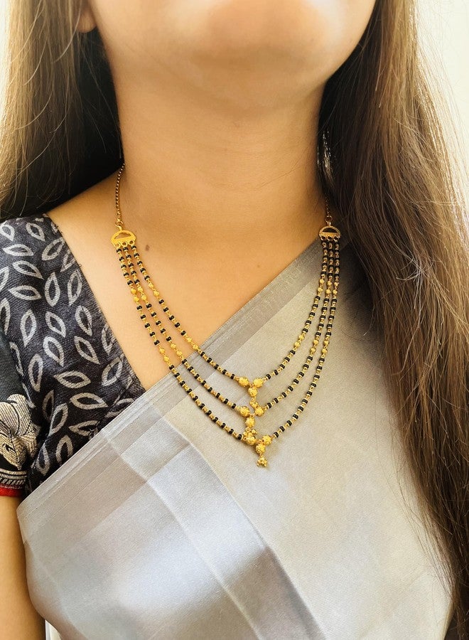 JHB Gold Plated Necklace MATARMALA Hand Made Layer Chain Stylish Jewellery for Women's and Girls - Image 2
