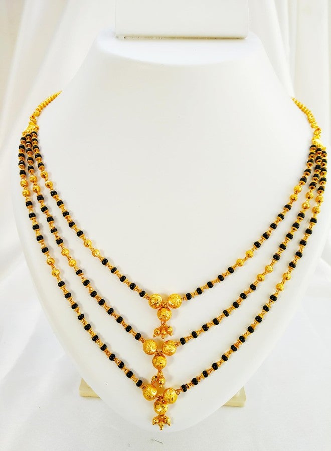 JHB Gold Plated Necklace MATARMALA Hand Made Layer Chain Stylish Jewellery for Women's and Girls - Image 3