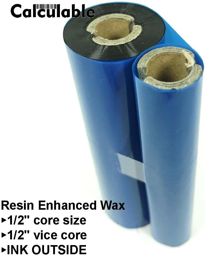 DEFMATE 12 Count 4.33" x 243' (110mmx74m) Thermal Wax Ribbons 1/2" Core Thermal Transfer Wax Ribbon for Zebra,TEC,DATAMAX,INTERMEC,Avery,Citizen,SATO,TSC,GODEX,ARGOX - Image 4