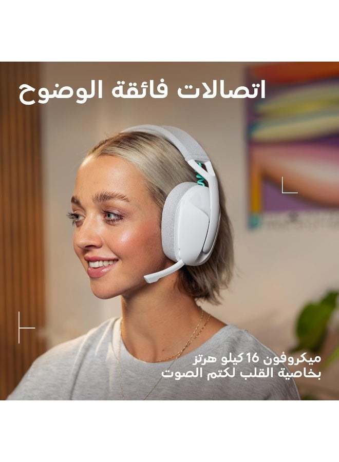 Logitech G321 LIGHTSPEED Wireless Bluetooth Gaming Headset, dynamic comfort and fit, 16 kHz boom mic, 20+ hrs battery, PC, PS4, PS5, Nintendo Switch, Mobile - White - Image 3