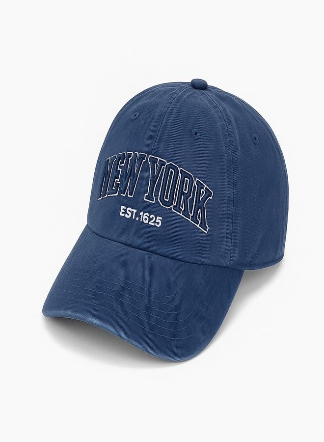 ZEVORA Men's Newyork Blue Cotton Baseball Cap with Adjustable Back Closure | Unisex Cap - Image 5