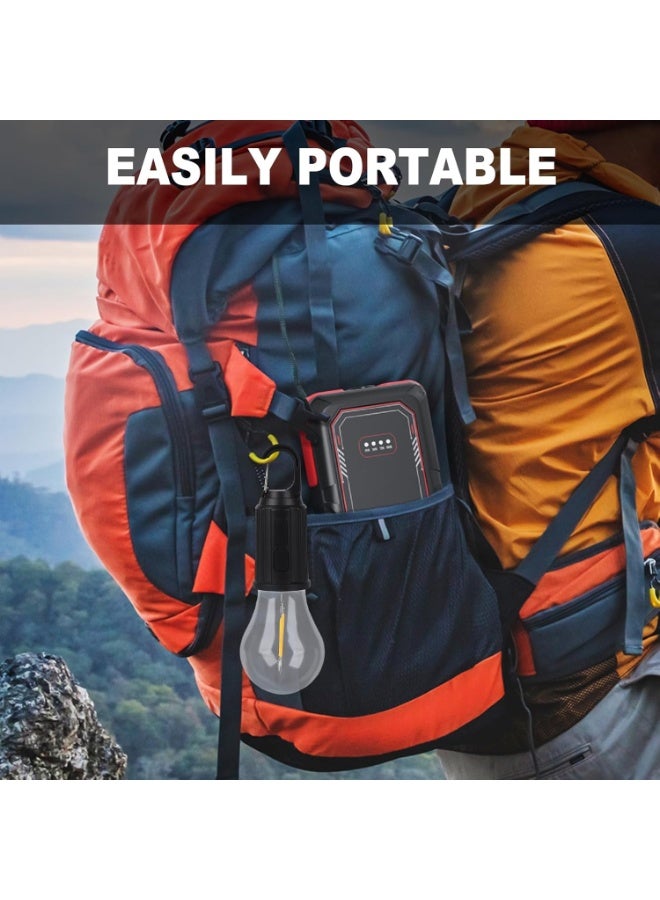 Rechargeable camping light, retro LED camping tent lantern with 3 lighting modes, portable emergency tent light with hook clip for camping, hiking, fishing and backpacking - Image 3