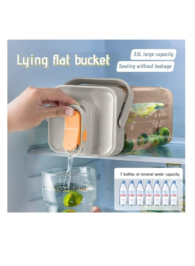 Y&D Garneck Refrigerator Cold Kettle Water Dispenser Tea Kettle You Can Tea Jug for Fridge Drinks Dispenser with Spigot Beverage Jar Party Supply Cocktail Dispenser Milk Dispenser for Fridge 1Pcs  - Image 3