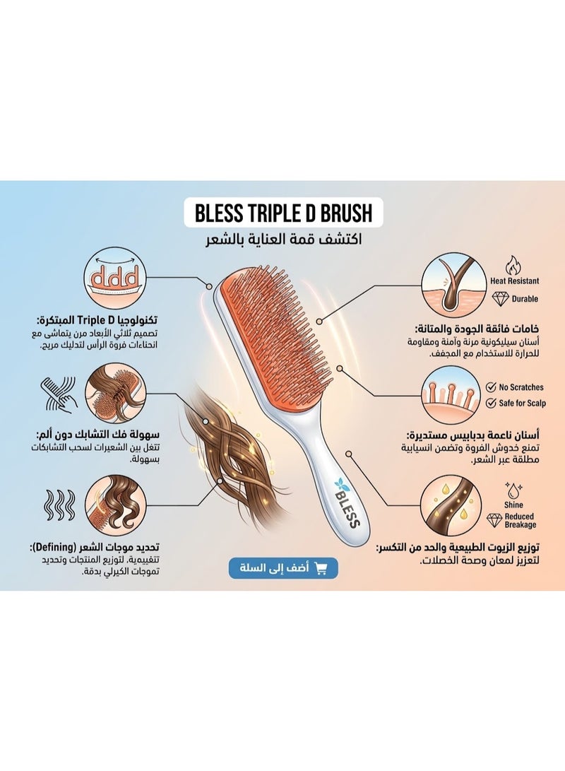 بليس فرشاة بلِس تريبيل دي (Bless Triple D) | السر لفك التشابك وتحديد الكيرلي بدون ألم - Image 5