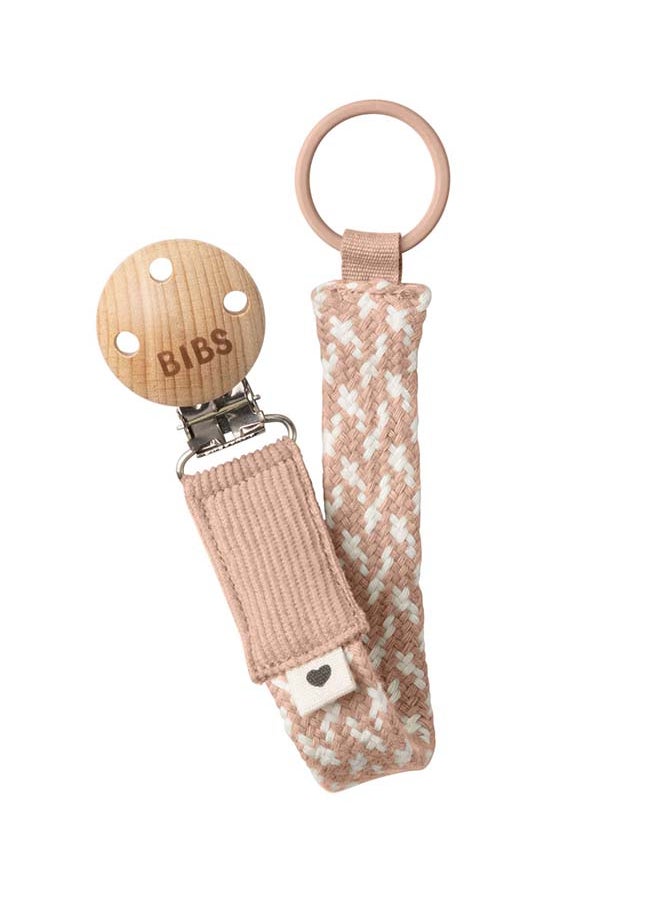 BIBS Baby Pacifier Clip - Blush/Ivory 