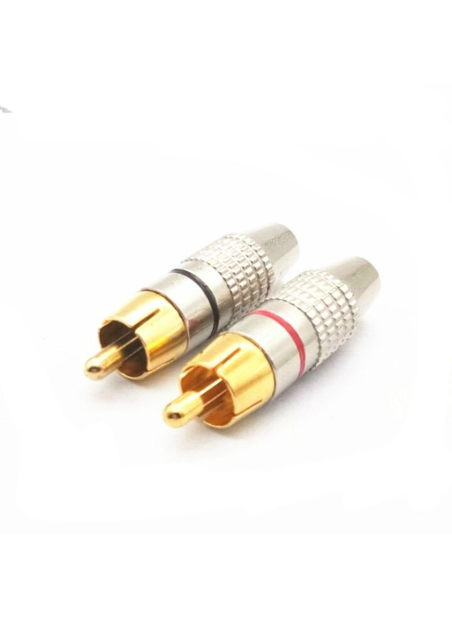 BURAQ 30 PCS / 15 Pairs 270RCA Lotus Head AV Plug Video Head Audio Head RCA Plug Lotus Plug(Color Random Delivery)  - Image 1