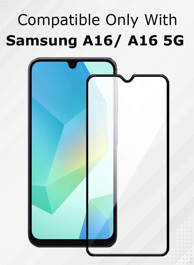 MUDISO Screen Protector For Samsung Galaxy A16 / A16 5G 6.7 Inch 9H Hardness Tempered Glass Film, Bubble Free Easy Installation, Full Coverage, Anti Scratch And Touch Sensitive - Image 2