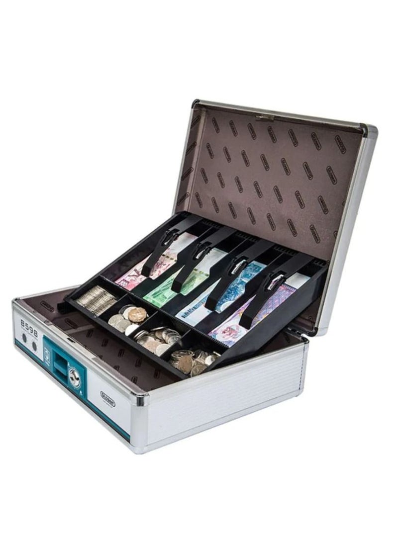 GLOSEN - Cash Box With Key Lock Portable Cash Register Model B598 - 33 x 27 x 11 cm - Image 1