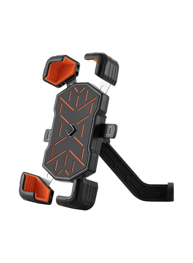 SOLARAE Bike Handlebar Phone Holder, Motorcycle Phone Mount Clamp 360¬∞ Rotatable  Motorcycle Phone Clip Bike Phone Clamp for iPhone 14 Plus/Pro Max, 13 Pro Max, S9, S10 and More 4.5''-7.1'' Phones Smartphones - Image 1