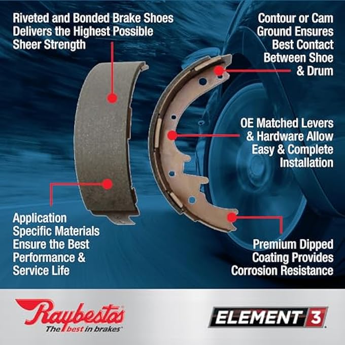 rayihni Raybestos 569PG Professional Grade Drum Brake Shoe Set - Image 2