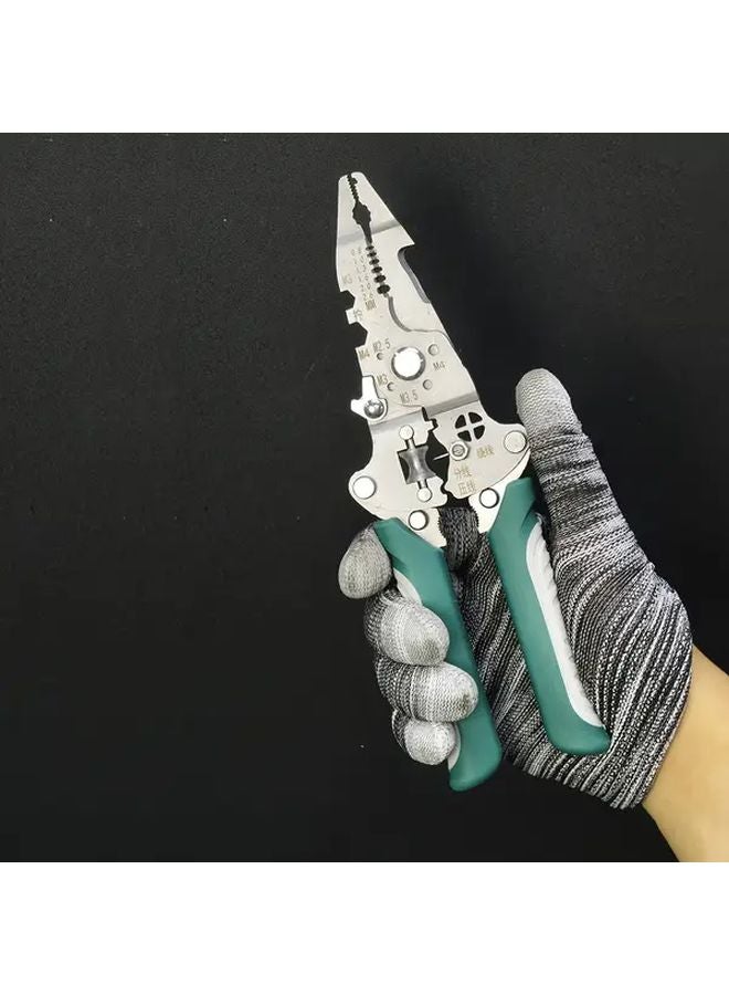 Folding Wire Pliers Heavy Duty Crimper Stripper Compact One Handed Operation Tool - Image 1