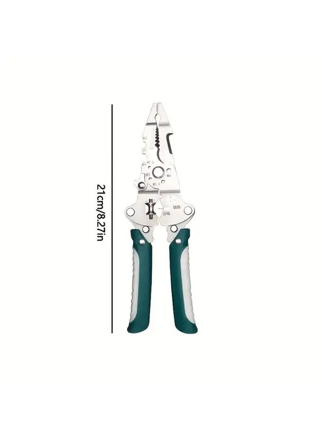 Folding Wire Pliers Heavy Duty Crimper Stripper Compact One Handed Operation Tool - Image 4