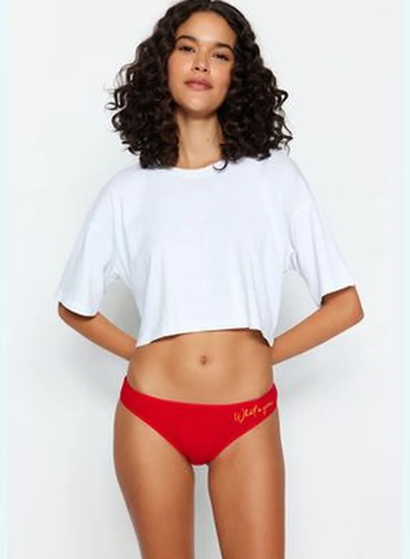 trendyol 3-Pack Red Christmas Brazilian Briefs THMAW24KU00015