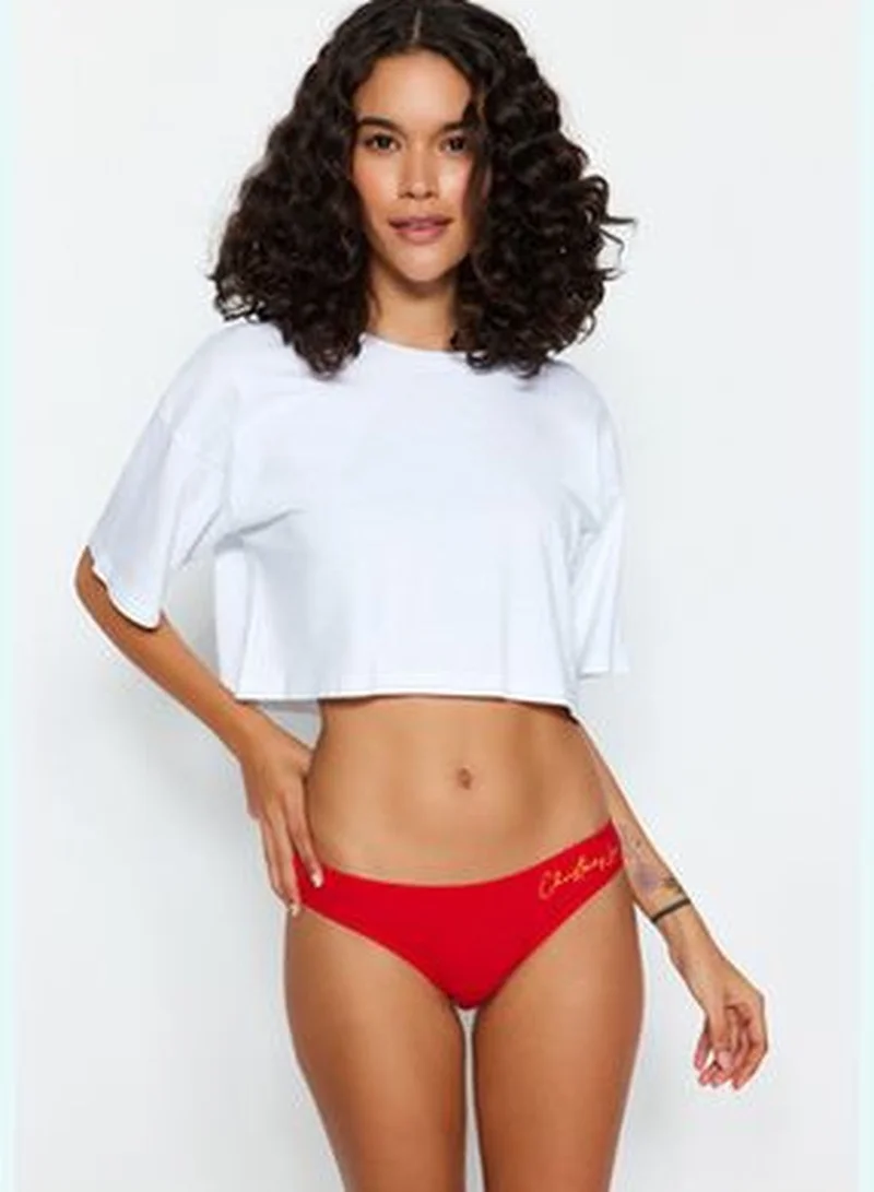 trendyol 3-Pack Red Christmas Brazilian Briefs THMAW24KU00015