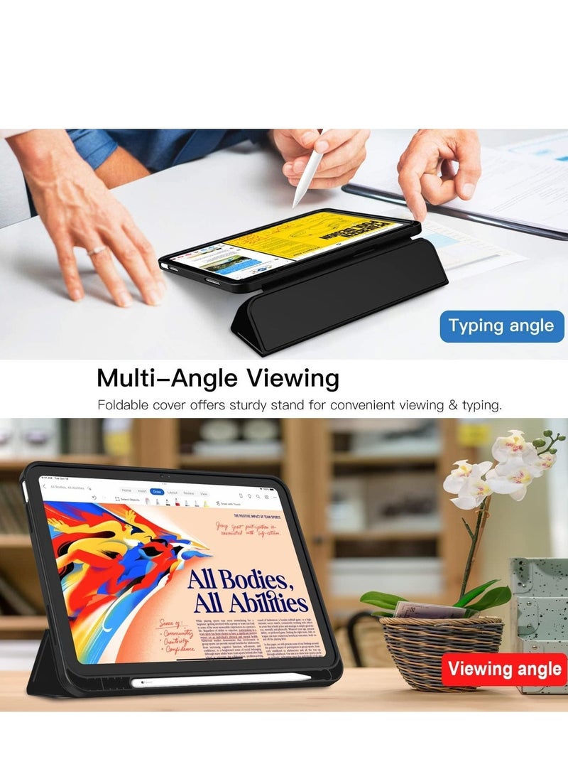 Raxoom Smart Cover Case for iPad Air, 360 Degree Rotating Stand, [Auto Sleep/Wake], Folio Leather Smart Cover Case for iPad Air 2nd/3rd/4th Generation, Slim Lightweight Stand Cover, - Image 5