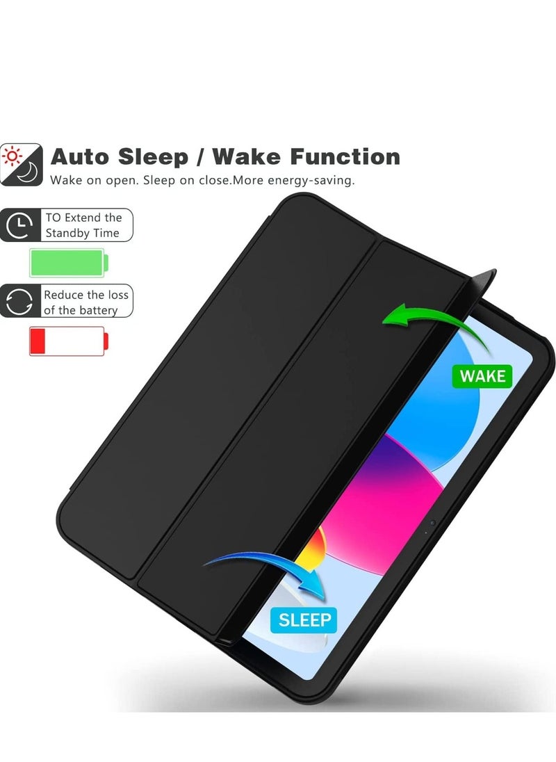 Raxoom Smart Cover Case for iPad Air, 360 Degree Rotating Stand, [Auto Sleep/Wake], Folio Leather Smart Cover Case for iPad Air 2nd/3rd/4th Generation, Slim Lightweight Stand Cover, - Image 3