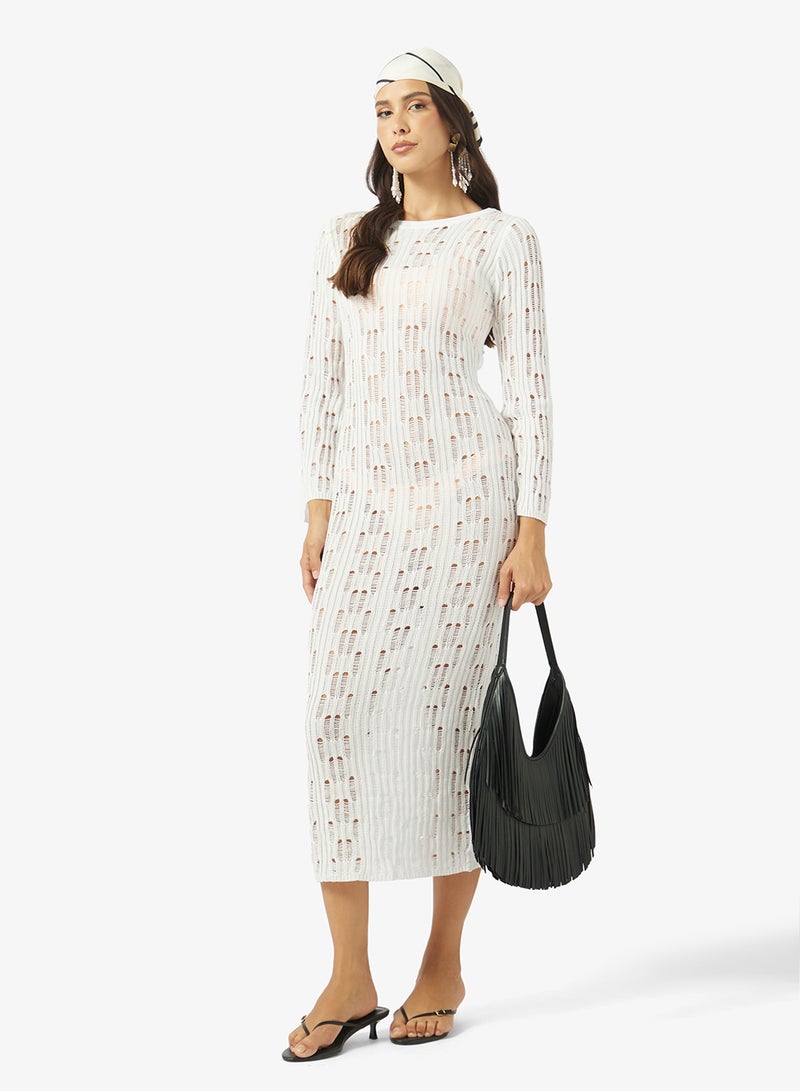 Soleira Backless Crochet Dress - Image 4