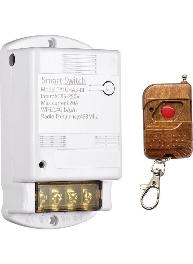 NIBEMINENT WIFI Smart Wireless Remote Control Switch White/Brown - Image 1