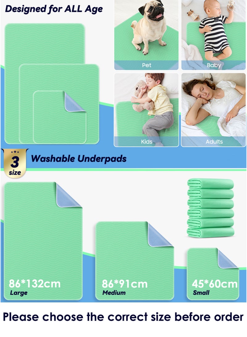 Generic 1 Piece Washable Underpads, Super Absorbency Reusable Bedwetting Incontinence Pads for Kids, Adults, Elderly, and Pets - Waterproof Nursing Pads Protective Pad for Couch, Sofa, Floor, Bed, Mattress Protector  - Image 2