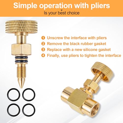 Breezliy 1 Pieces Heavy Duty Brass Instrument Replacement Control Needle Valve 1/4" Npt Female X 1/4" Npt Female Connection Golden - Image 4
