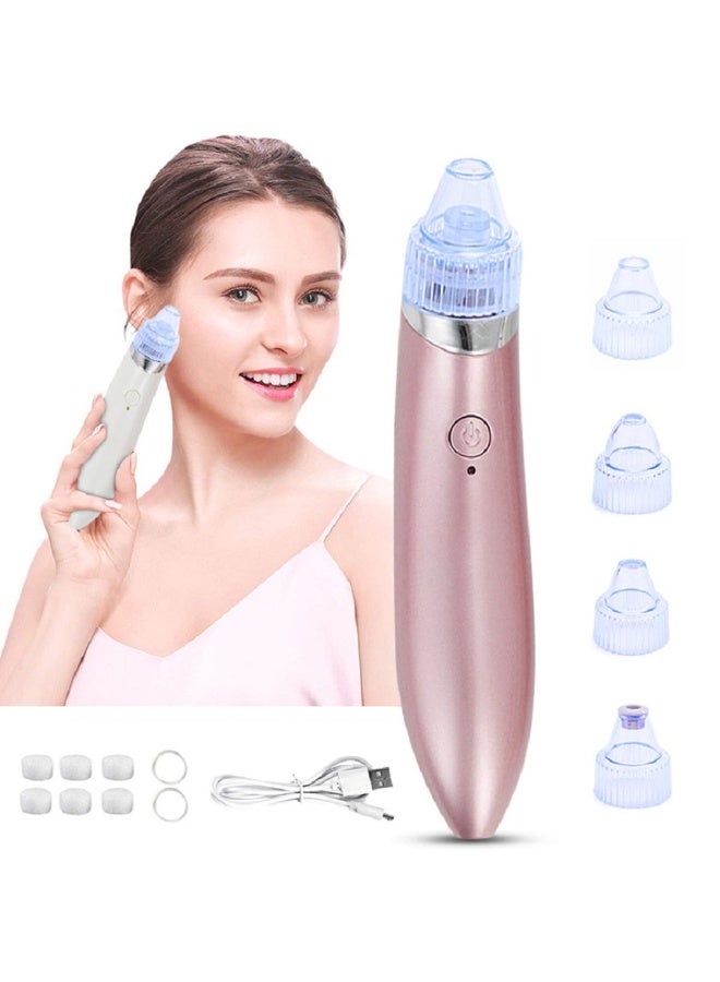 Blackhead Remover Vacuum Pore Cleaner XN-8030 – Deep Facial Cleansing & Acne Removal Tool Electric Facial Suction Device with 3 Levels & 4 Attachments for Clear, Smooth & Healthy Skin - Gold - Image 4