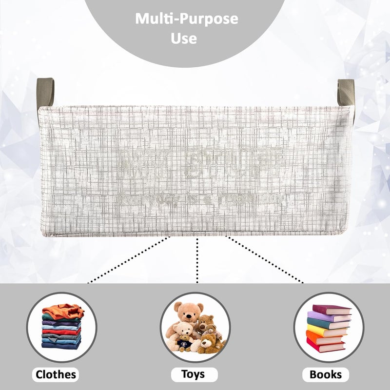 Urbane Home Urbane Home Pack of 10 Foldable NonWoven Storage Box for Clothes Dress Towel Organiser for Wardrobe Collapsible Container Basket Grey Maroon - Image 4