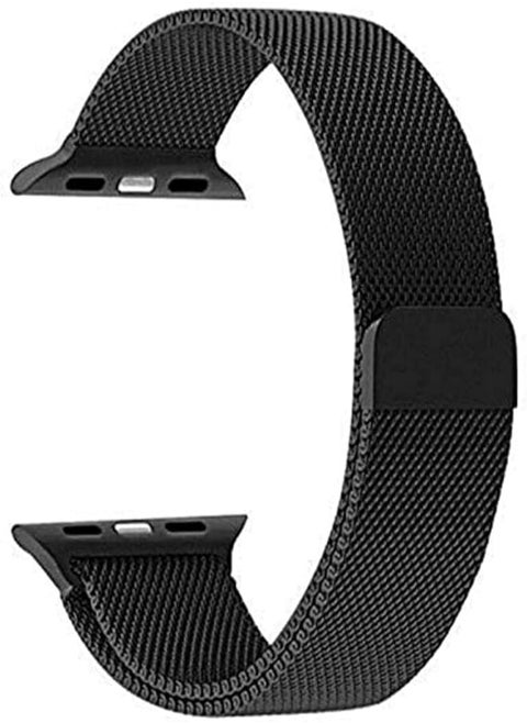 Band for smart watch 42/44mm, stainless steel milanese loop with adjustable magnetic closure clasp iwatch band for smart w.