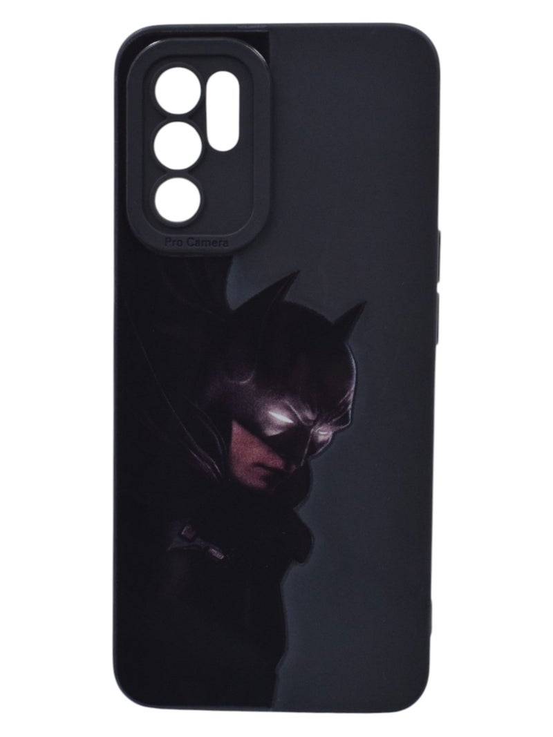 Batman Plastic Back Cover For Oppo Reno 6 4G - Multicolour - Image 1