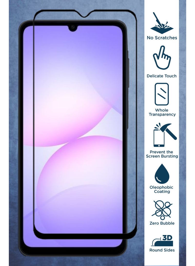 لجهاز سامسونج جالكسي A07 - حزمة 2 في 1 واقي شاشة زجاجي عام وواقي عدسة الكاميرا - Image 3