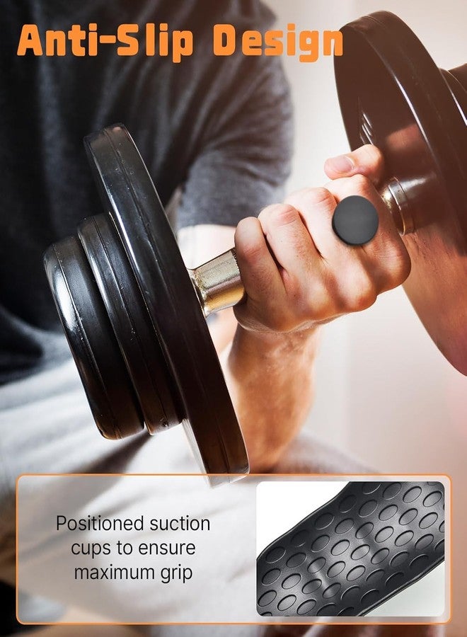 TAGUDA New Anti-Slip Workout Rubber Gym Grips Deadlifts Palm Protection Gloves for Weight Lifting, Dumbbell, Deadlift, Gym Training and Exercise for Men Women (Rubber Grip with Thumb) - Image 4