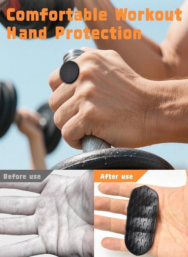 TAGUDA New Anti-Slip Workout Rubber Gym Grips Deadlifts Palm Protection Gloves for Weight Lifting, Dumbbell, Deadlift, Gym Training and Exercise for Men Women (Rubber Grip with Thumb) - Image 2