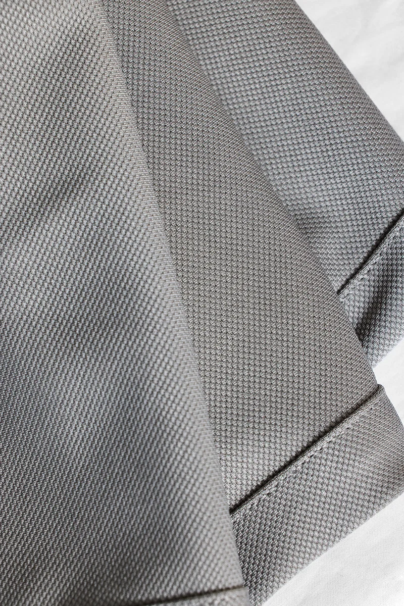 سنيتش Grey Textured Slim Fit Casual Trousers