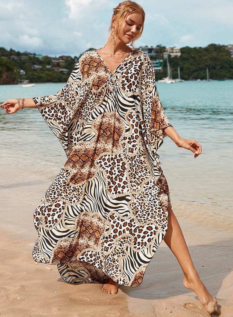 إسكدنيا قميص غطاء الشاطئ الكبير والتنورة الطويلة - Image 1