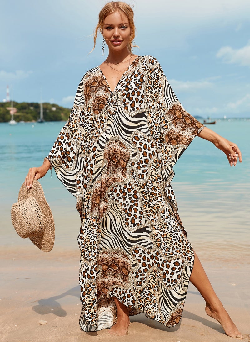 إسكدنيا قميص غطاء الشاطئ الكبير والتنورة الطويلة - Image 3