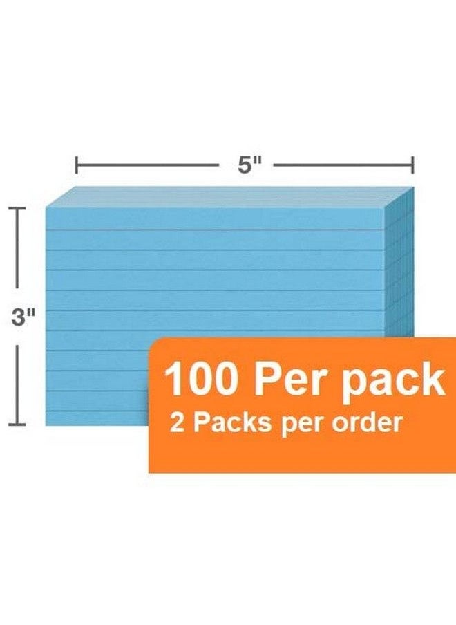 1InTheOffice Blue Index Cards 3X5 Ruled Ruled Index Cards 3X5 Blue 200 Cards  - Image 4