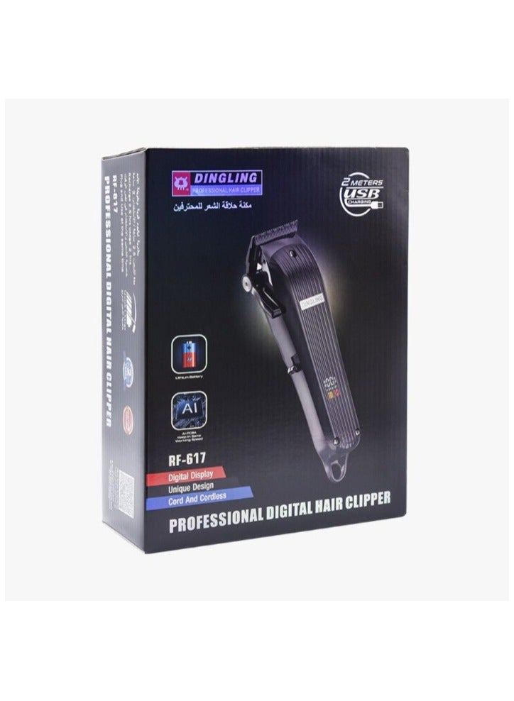 DINGLING Professional Black Electric Hair and Beard Trimmer